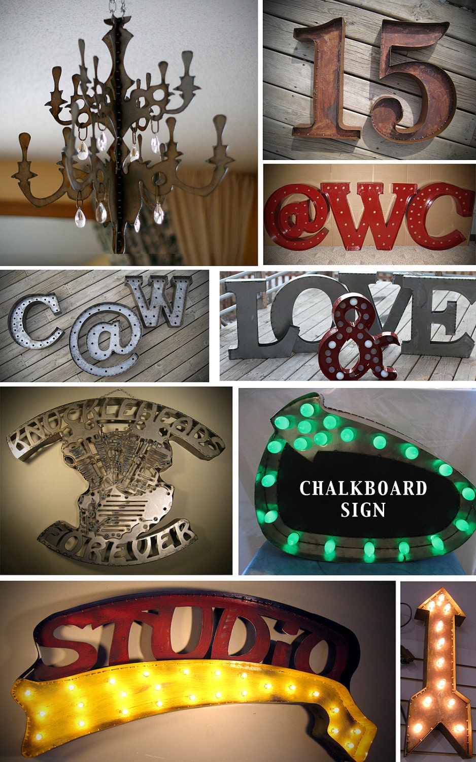 19 Inch Bare Steel Letters or Numbers