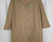 Vintage Brown Wool Coat (size large)