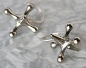 Atomic Jax Earrings with sterling silver earwires, spaceage earrings, great Bridesmaid gift for retro or vintage wedding