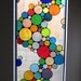 Large Contemporary Stained Glass Bubble Window Panel / Hanging and Colorful (W-10)