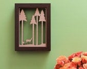 Wood Wall Art - Deer in the Forest - 5x7