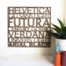 Sans Serif Typography Wood Wall Art