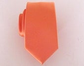 Necktie Peach Silk Skinny Tie