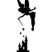 Tinker Bell with Disneyland castle vinyl decal /sticker