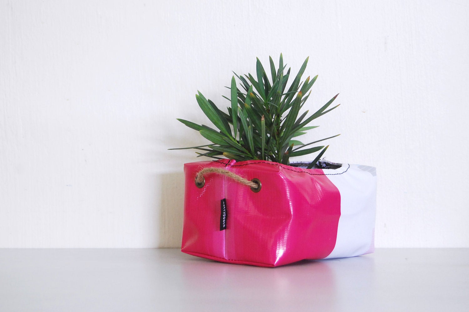 Planter (Small) No. 40 - Recycled Billboard Banner - Eco-Friendly