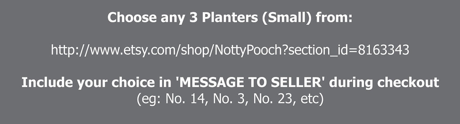 Choose any 3 Planters (Small) and save - PLUS auto upgrade to Express Shipping - Recycled Billboard Banner - Eco-Friendly