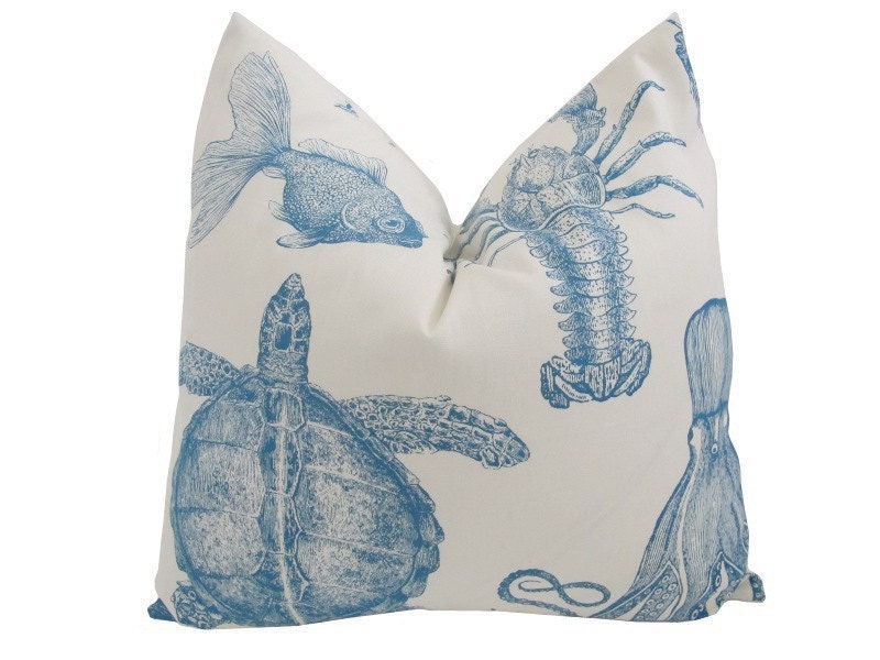 Free US Shipping-Decorative Designer Pillow Cover-Thomas Paul-Oceania in 20"x20"