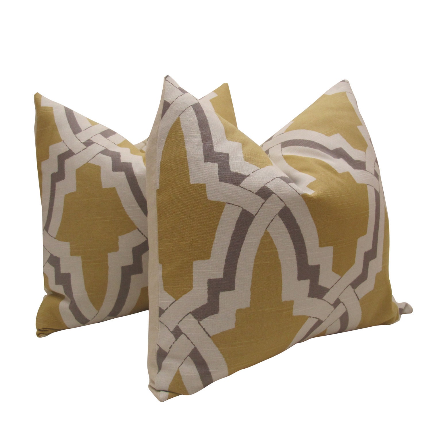 Free US Shipping-Pair of Decorative Designer Pillow Covers-Emphatic Trellis By Highland Court-18"x18" inch