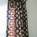 Free US shipping-Pair of Decorative Designer Rod Top Drapery Panels-84 inch-Imperial Trellis In Chocolate Brown