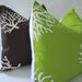 Free US Shipping-Ships In 24 hours-Decorative Designer Pillow Cover-Indoor/Outdoor-Vibrant Green And Reef Coral-18 inch