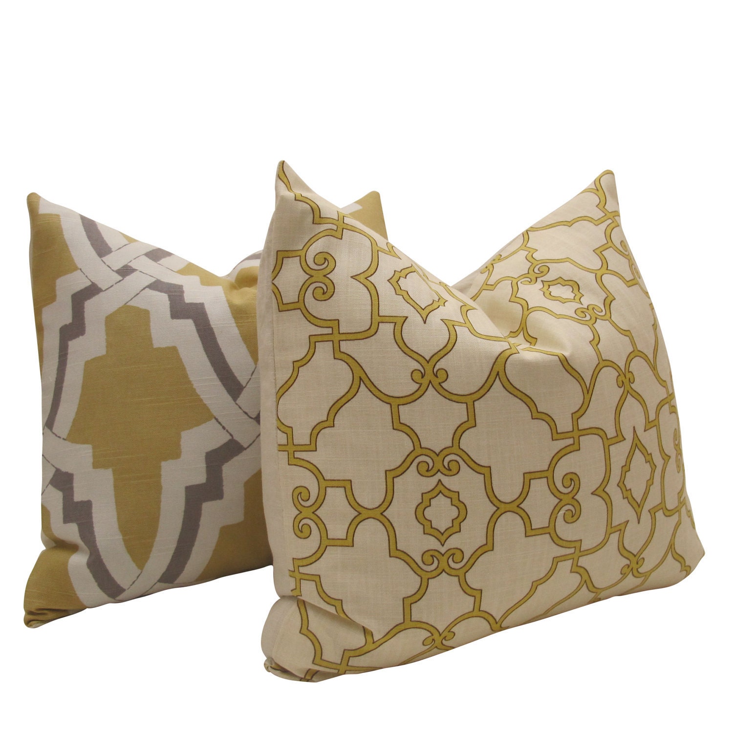Free US Shipping-Pair of Decorative Designer Pillow Covers-Emphatic Trellis By Highland Court-18"x18" inch