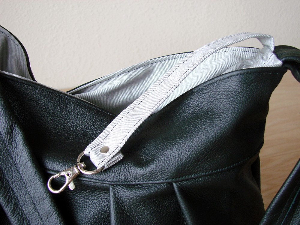 Baby Ruche Bag in Black Leather - Made to Order - RESERVED