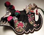 vintage Nothern Chinese embroidered children's hat  - gorgeous folk tribe piece