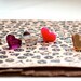 Love Studs. Acrylic heart stud earrings with stirling silver fittings. Valentines.