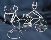 LOVE ADVENTURE: Runner Bride and Mountain Biker Groom Wedding Cake Topper