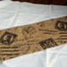 Stamped Burlap Runner - Script