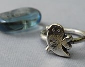 Twitter Bird Ring in Sterling Silver