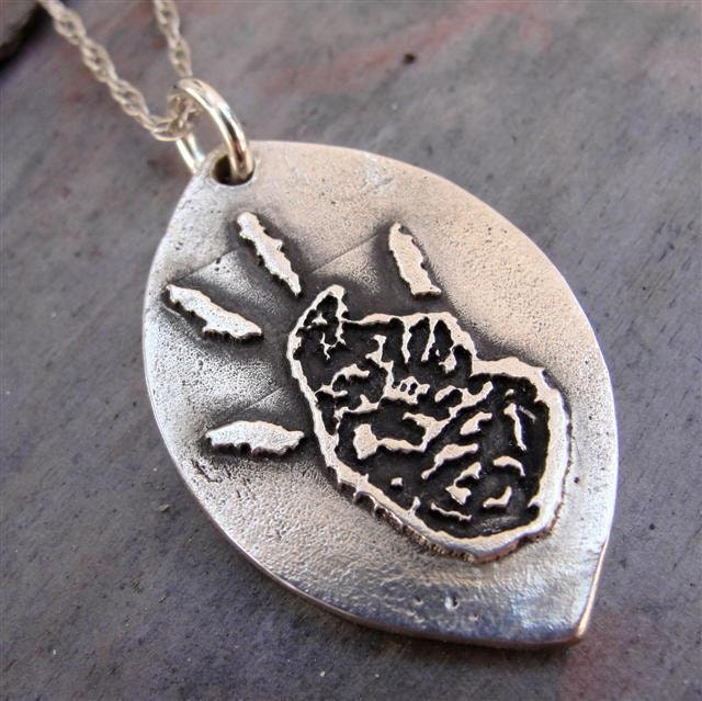 Your Child's Artwork  Drawing Custom Silver Jewelry Necklace