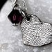 Custom Fingerprint Jewelry Heart Necklace Personalized Sterling Silver