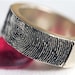 Custom Fingerprint Ring Wedding Band Personalized Sterling Silver Jewelry