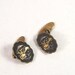 Vintage 40s Japan Mt Fuji Japan Damascene Enamel Cuff Links 24K Overlay