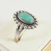Bell Sterling Turquoise 60s Ring sz 8 Vintage Jewelry