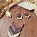 Autumn Triple Chevron Necklace