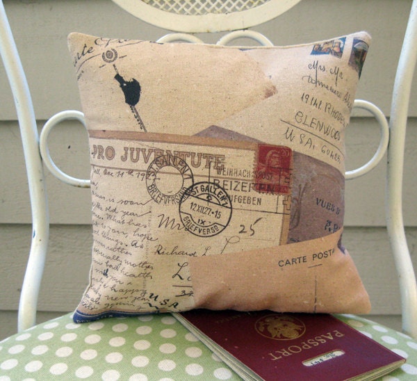 Vintage Postcard pillow