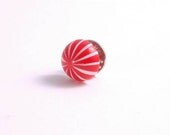 Tie Tack,  Red White Stripe Lapel Pin,  Men's Accessories, Gifts for Man Men Dad Gifts for Him - LAST ONE
