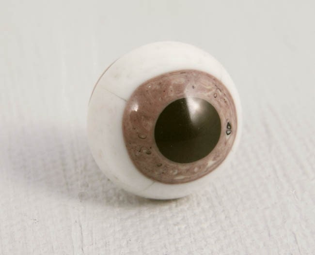 Tie Tack Eyeball Black White Beige Lucite Lapel Pin Gift for Halloween Dad Men Under 15
