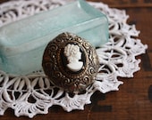 Vintage Cameo Baroque Style Clip for Wear or Repurpose