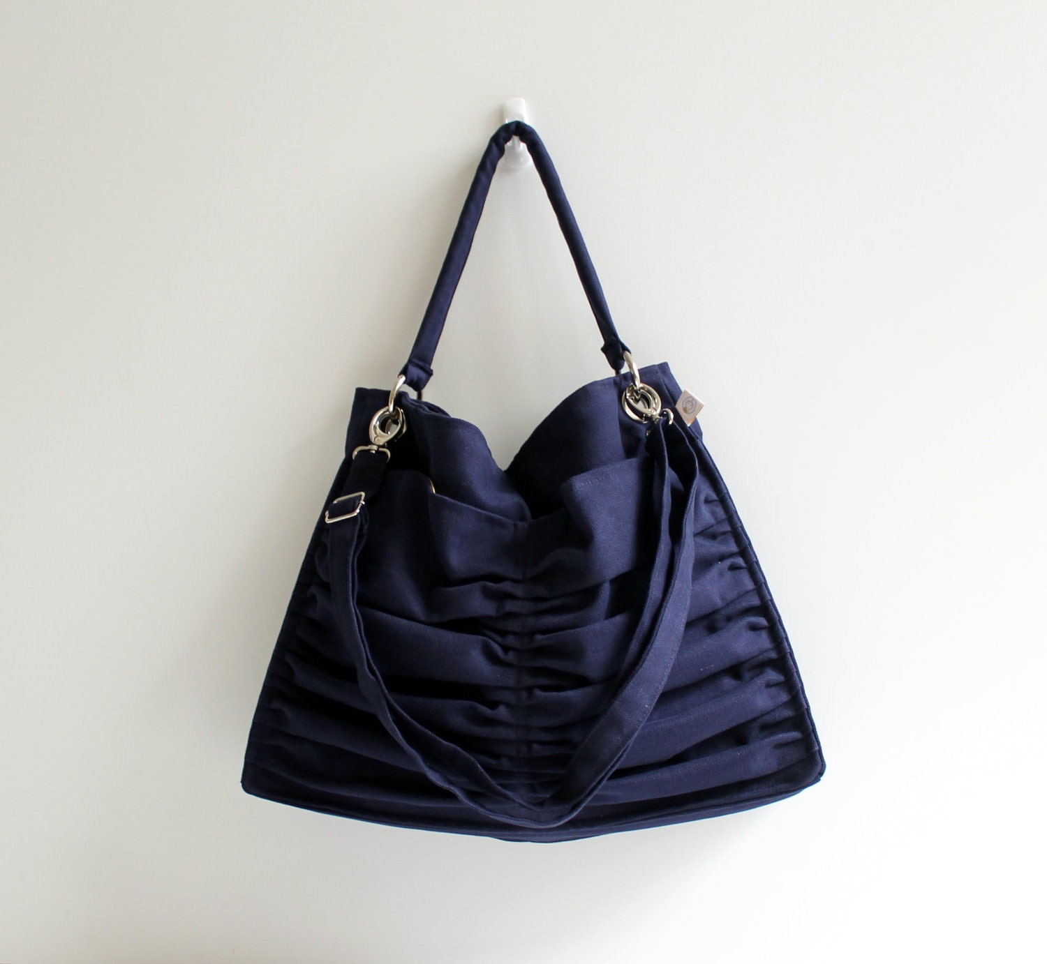 Fashion / Euphoria in Dark Midnight Blue / Outside Pockets / Pleated Shoulder Bag / Messenger Travel Bag / Large / Cross Body / Choose Color - bayanhippo