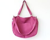 2013 Spring / Beauty Tote Bag in Purple Pink / Diaper Bag / Shoulder Bag / Messenger Bag / Outside Pocket / Inside Pockets / Chic / Summer