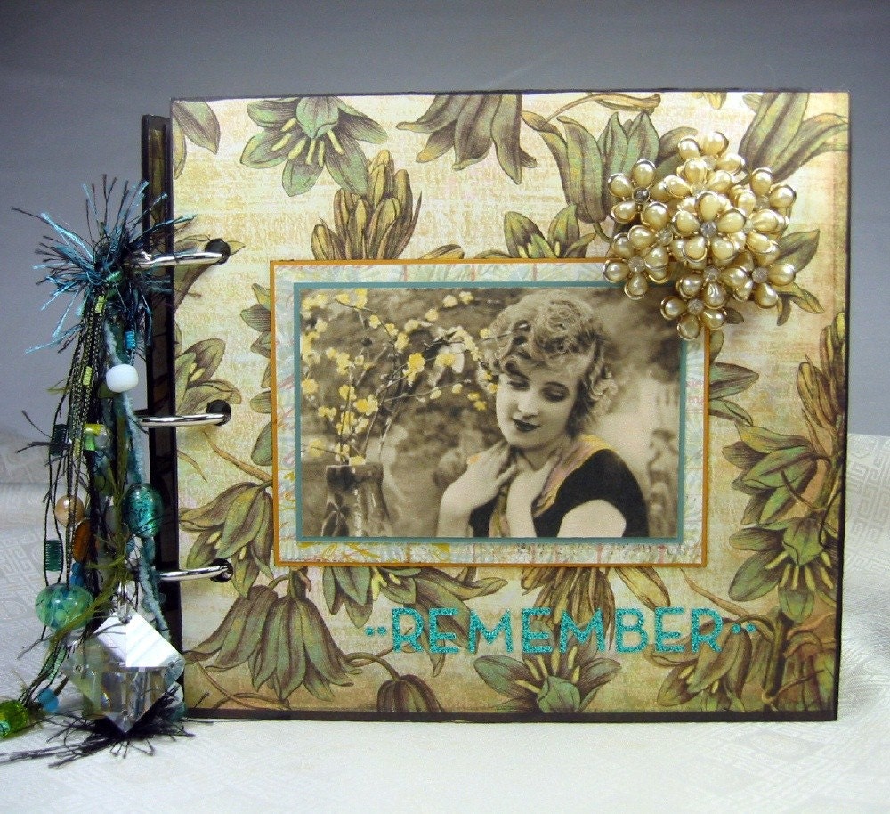 Items similar to Handmade Vintage Altered Mixed Media Book Free