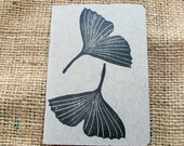 recycled notebook with ginkgo print