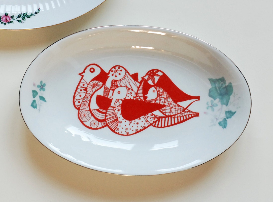 Flock of birds platter