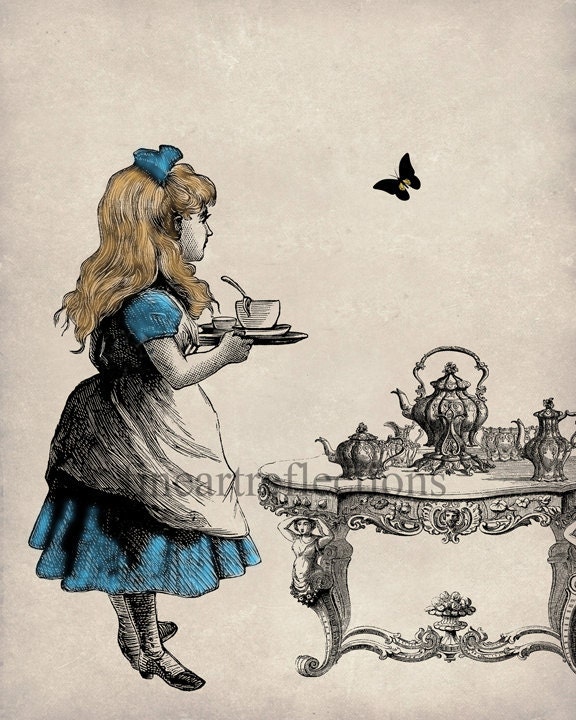 Alice In Wonderland Tea Party Wall Art Print