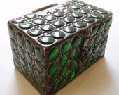 glass jewelry box - medieval chest