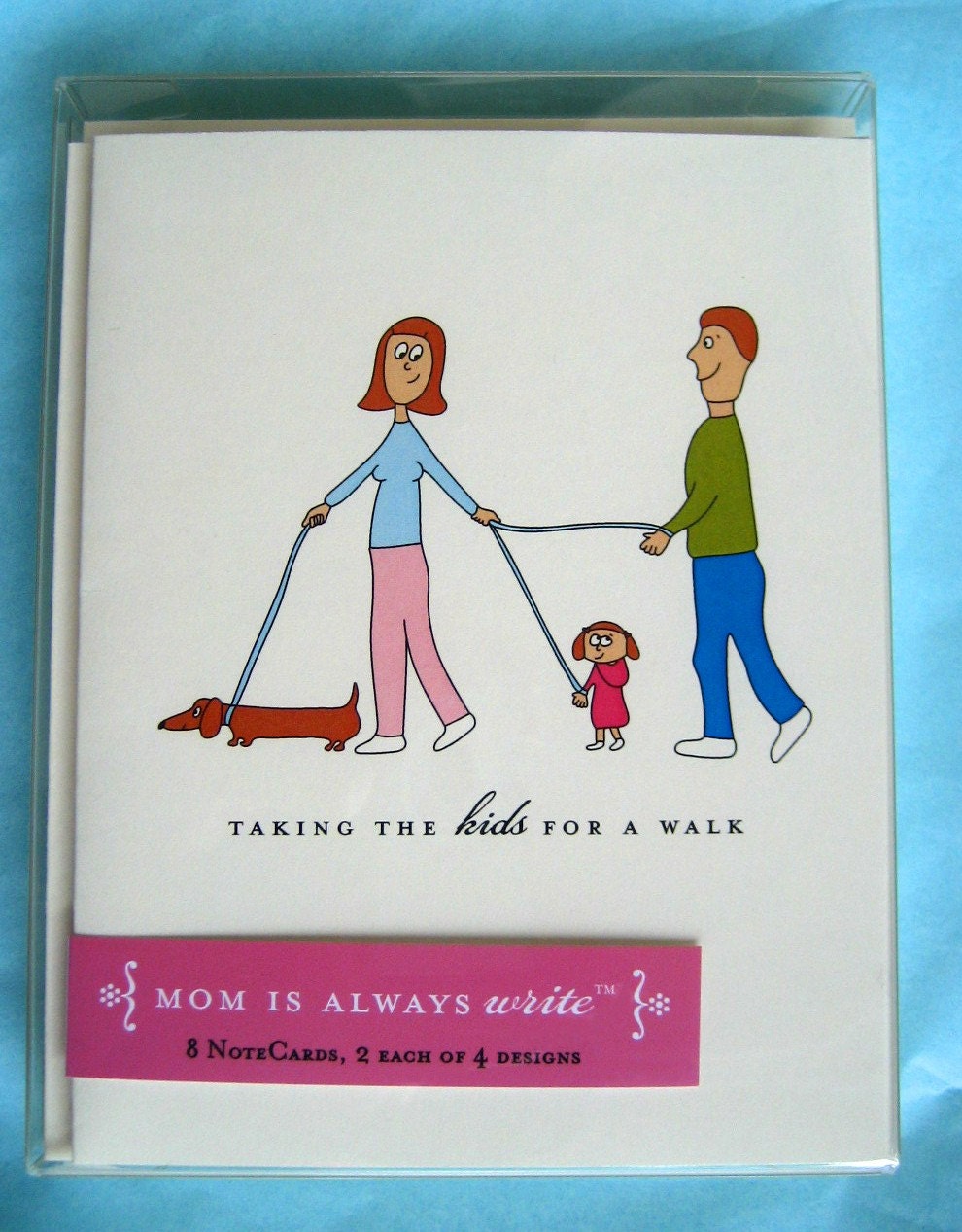 Mom is Always Write Note Cards set of 8 by She's SO Creative