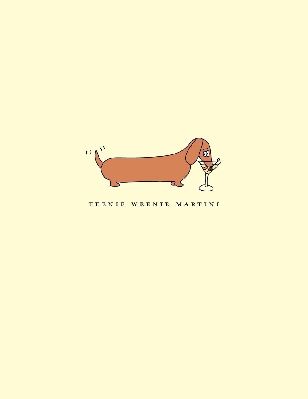 Teenie Weenie Martini - Happy Birthday Dachshund Greeting Card by She's SO Creative (BD130)