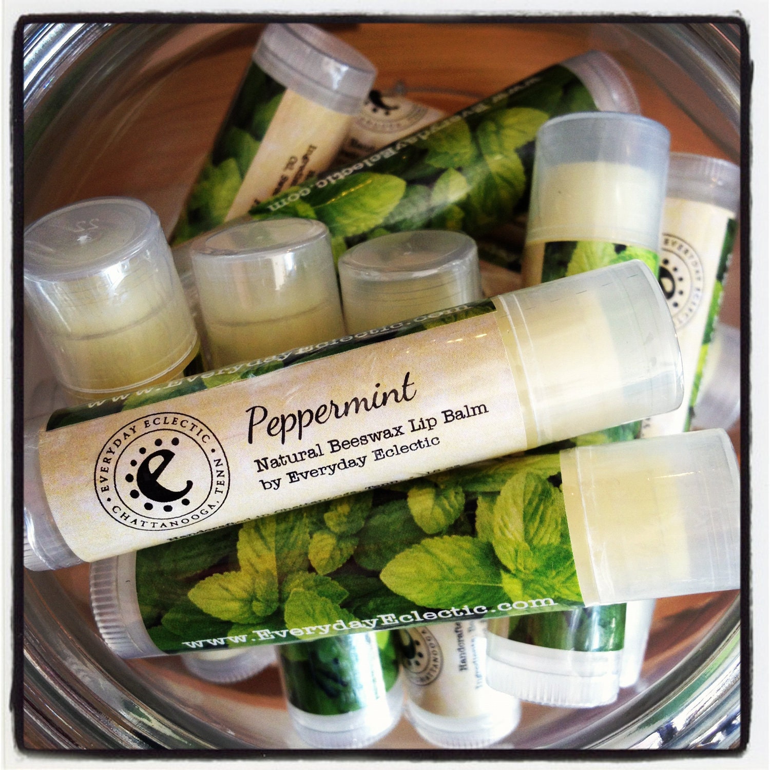 Natural Beeswax Lip Balm - Peppermint