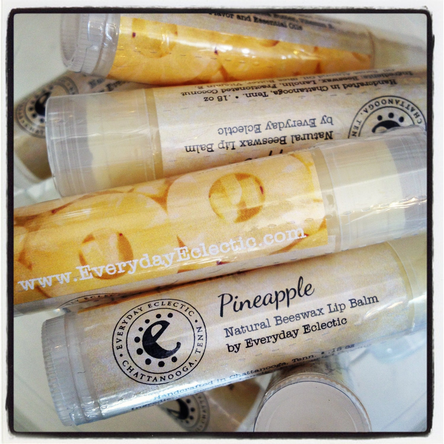 Natural Beeswax Lip Balm - Pineapple