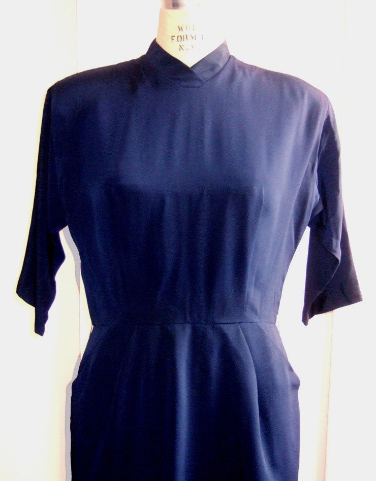 Navy 1940's Dress