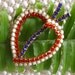 Vintage Red White and Blue Rhinestone Heart Brooch