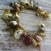Amber Tiger's Eye Goldstone CAMEO Charm Bracelet Vintage EclEcTic Original