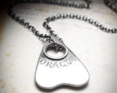 ORACLE-silver ouija board marker necklace