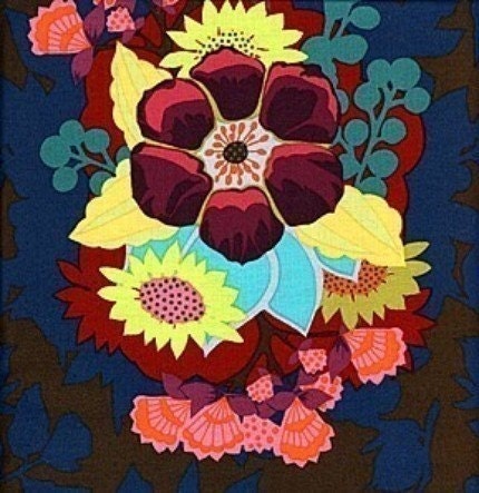 Anna Maria Horner, Garden Party Centerpiece in navy, 1 yard