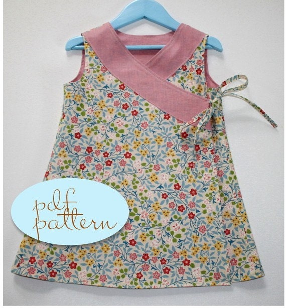 CRISS CROSS Reversible Dress PDF Pattern for Girls in Sizes 1-6
