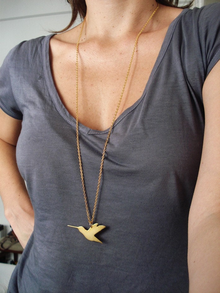 Hummingbird Necklace ( Long)