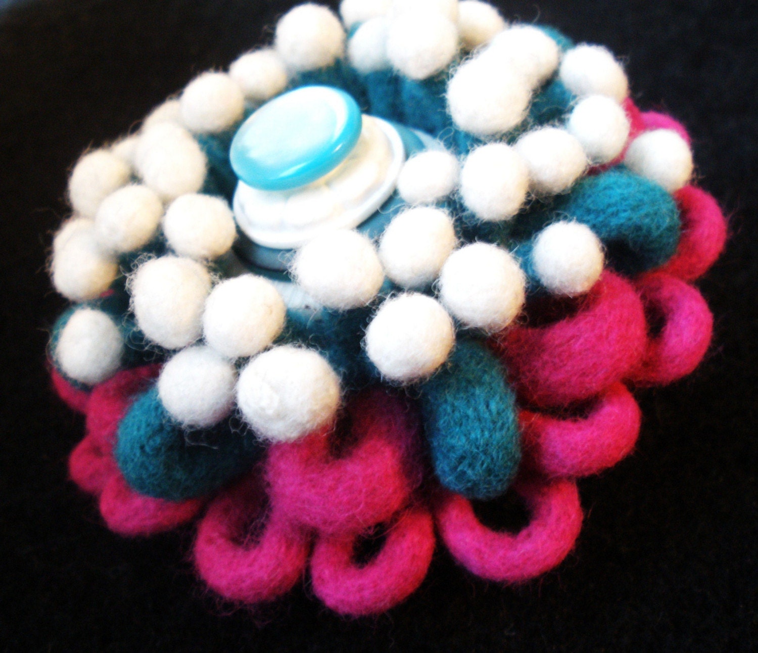 Eco-friendly Felt beads ( 100 multi colored) 1\/4inch, 1\/2inch, 5\/8inch